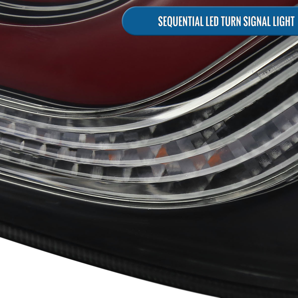 Ronnin - Fits 2016-2021 Honda Civic Sedan 4Dr Full LED Sequential Turn Signals + Animated Startup Effect Tail Lights Assembly Pair | Black Smoke