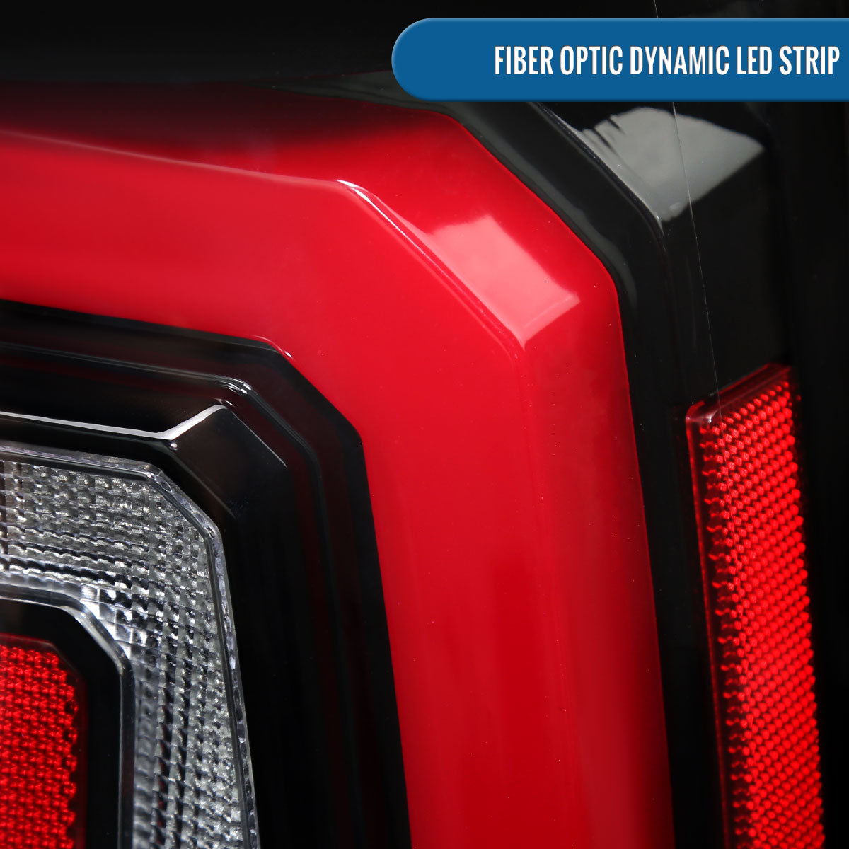 Ronnin - Fits 2007-2014 Chevy Tahoe Suburban GMC Yukon Denali XL Tail Lights LED Integrated Brake and Sequential Turn Signals + Animated Startup Effect Assembly Pair | Glossy Black