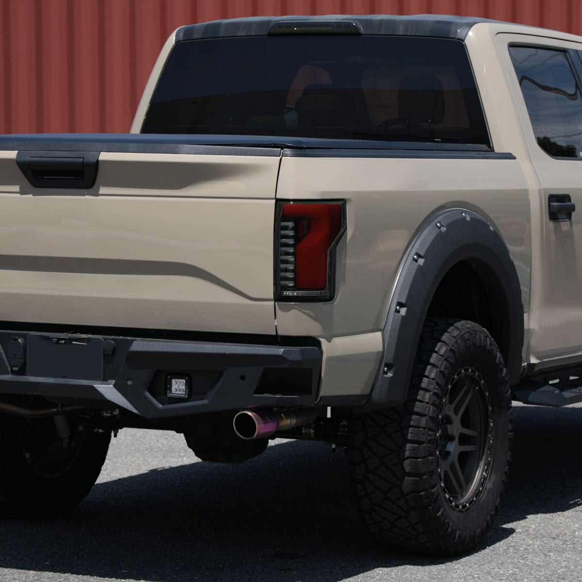 Ronnin - Fits 2015-2017 Ford F150 Full LED Tail Lights Sequential Turn Signals + Animated Startup Effect Parking Assembly | Black Smoke