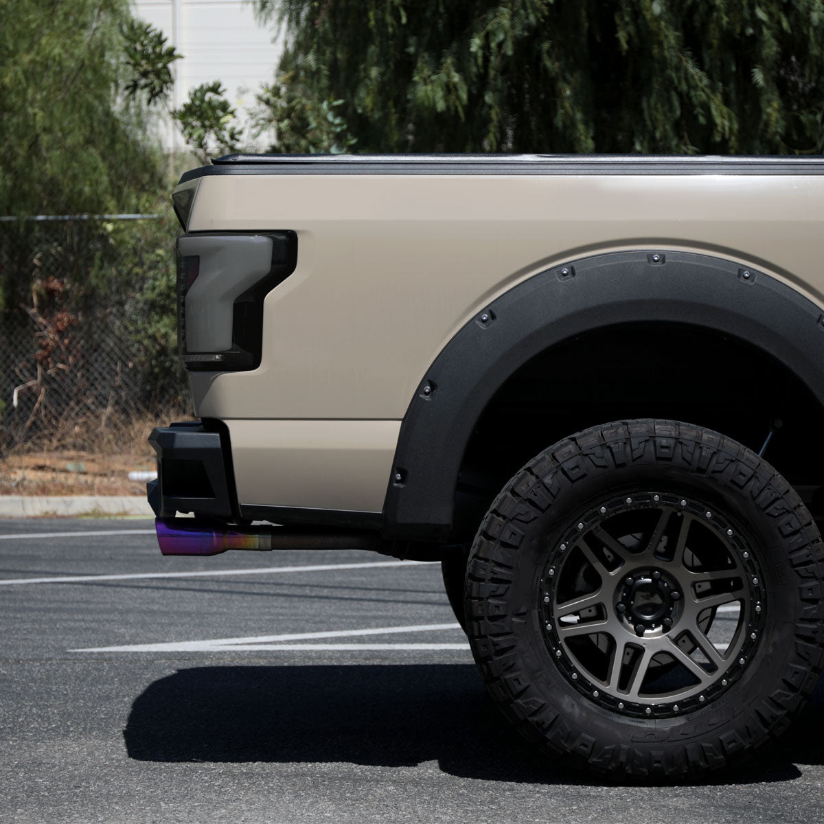 Ronnin - Fits 2018-2020 Ford F150 Upgraded Full LED Tail Lights Sequential Turn Signals + Animated Startup Effect Parking Assembly | Black Smoke | White Tube