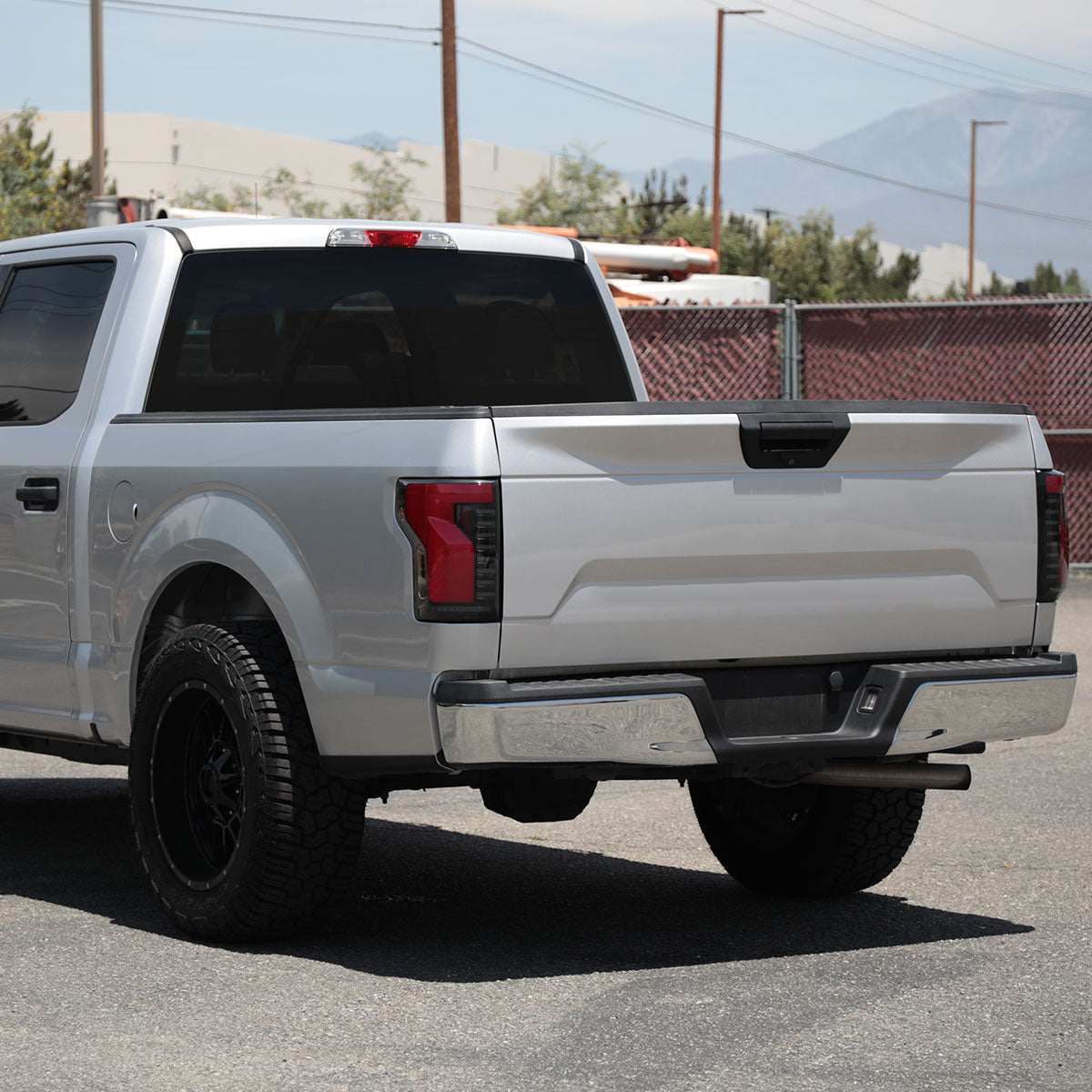 Ronnin - Fits 2018-2020 Ford F150 Upgraded Full LED Tail Lights Sequential Turn Signals + Animated Startup Effect Parking Assembly | Black Smoke