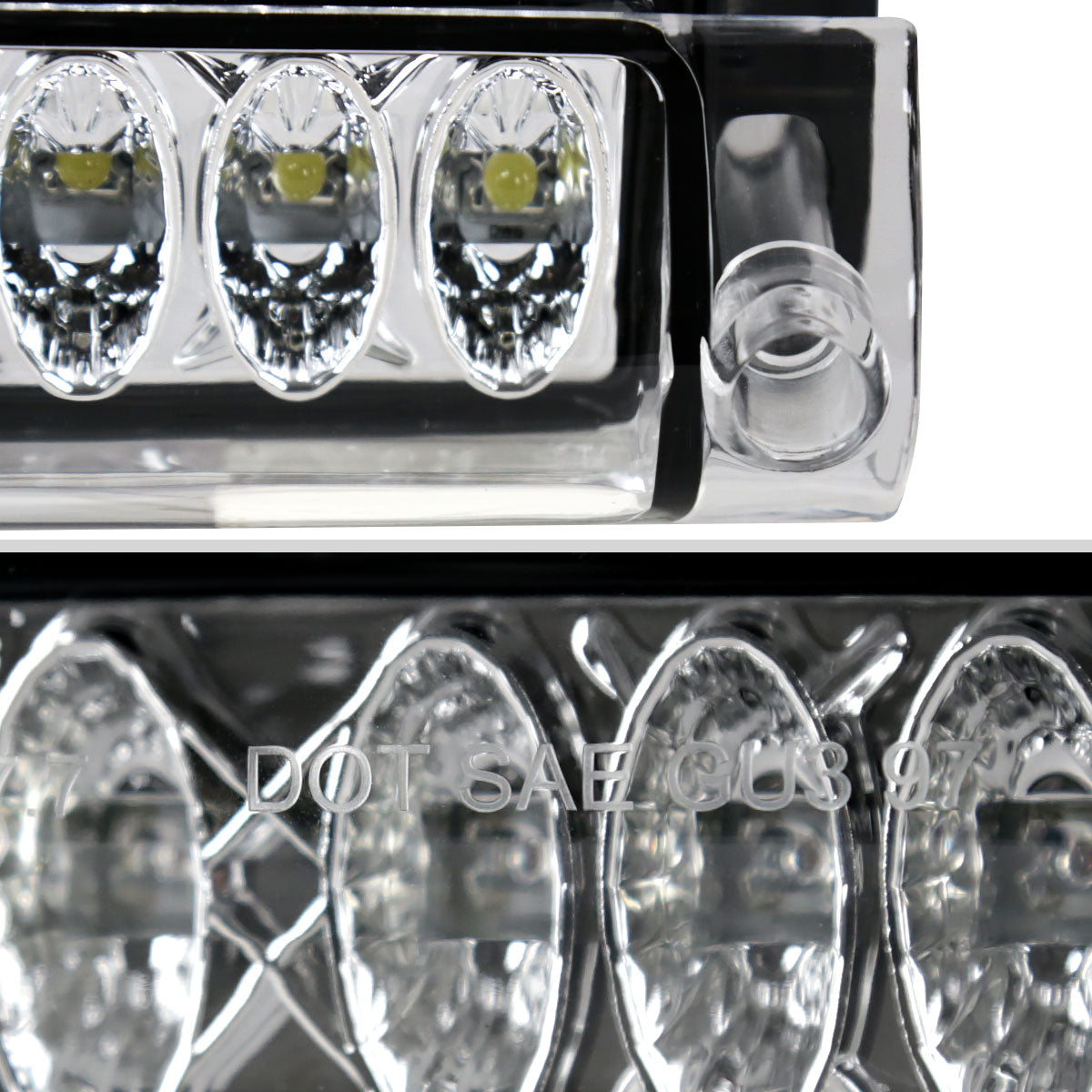 Ronnin - Fits 1997-2004 Ford F150 1998-1999 F250 2002 Lincoln Blackwood LED High Mount Stop Light Third 3rd Brake Lamp Piece | Chrome