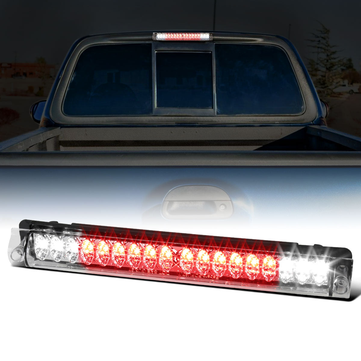 Ronnin - Fits 1997-2004 Ford F150 1998-1999 F250 2002 Lincoln Blackwood LED High Mount Stop Light Third 3rd Brake Lamp Piece | Chrome