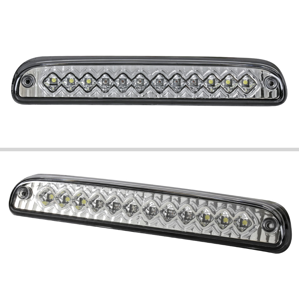 Ronnin - Fits 1999-2016 Ford F250 F350 F450 F550 Super Duty 1993-2011 Ranger 1994-2010 Mazda B-Series LED High Mount Stop Light Third 3rd Brake Lamp Piece | Chrome