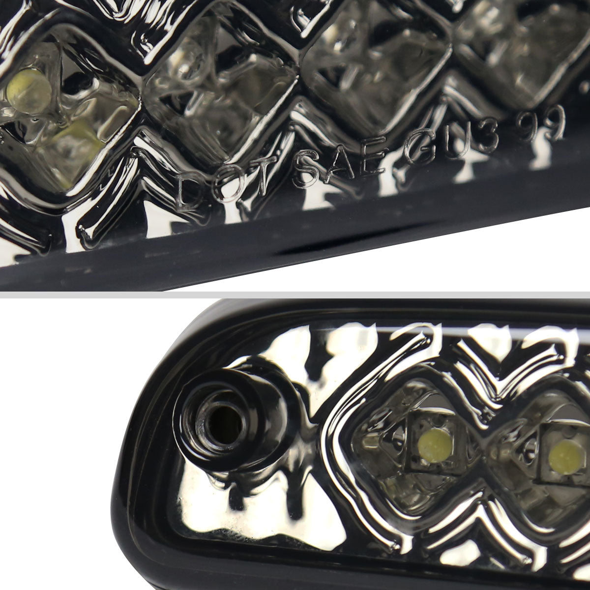 Ronnin - Fits 1999-2016 Ford F250 F350 F450 F550 Super Duty 1993-2011 Ranger 1994-2010 Mazda B-Series LED High Mount Stop Light Third 3rd Brake Lamp Piece | Smoke