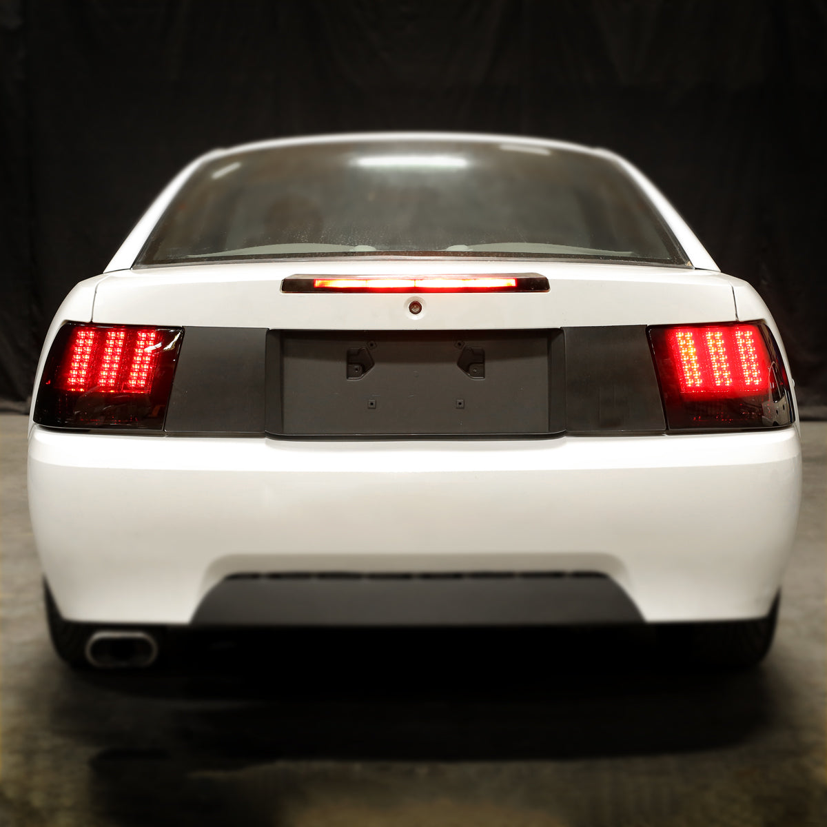 Ronnin - Fits 1999-2004 Ford Mustang Upgraded LED Sequential Turn Signals Tail Lights Assembly Pair | Smoke
