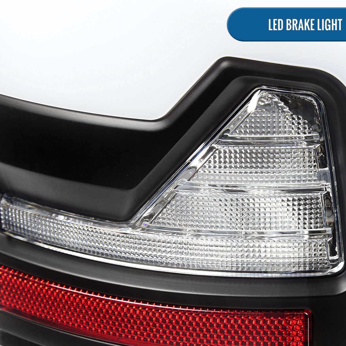 Ronnin - Fits 2002-2006 Dodge Ram 1500 2500 3500 Upgraded Full LED Tail Lights Assembly Pair | Black | White Tube