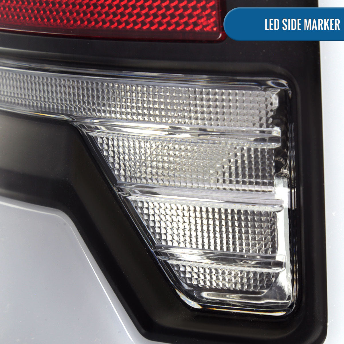 Ronnin - Fits 2002-2006 Dodge Ram 1500 2500 3500 Upgraded Full LED Tail Lights Assembly Pair | Black | White Tube