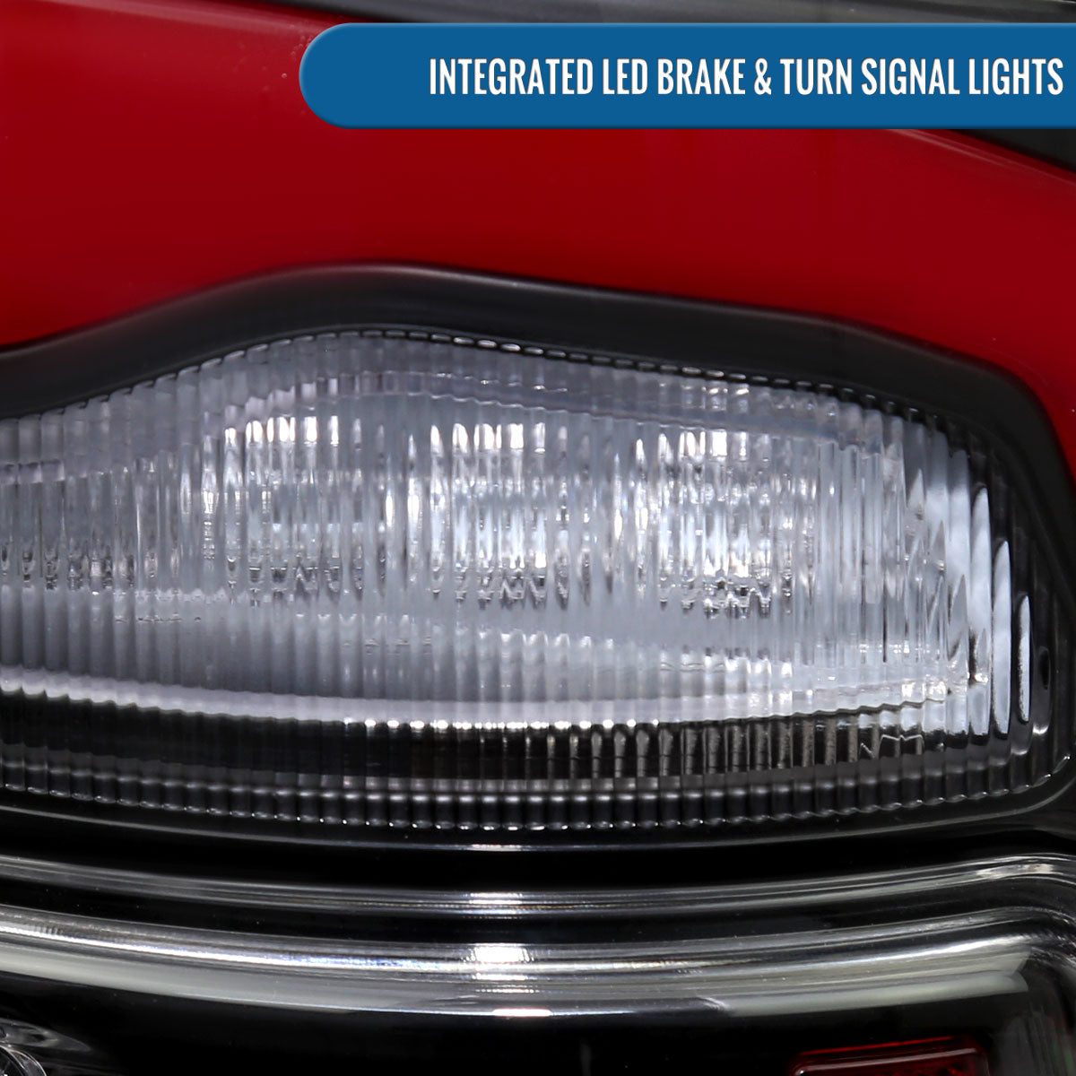 Ronnin - Fits 2009-2018 Ram 1500 2010-2018 Ram 2500 3500 2019-2022 1500 Classic Full LED Tail Lights Integrated LED Brake and Turn Signal Lamps Assembly Pair | Black
