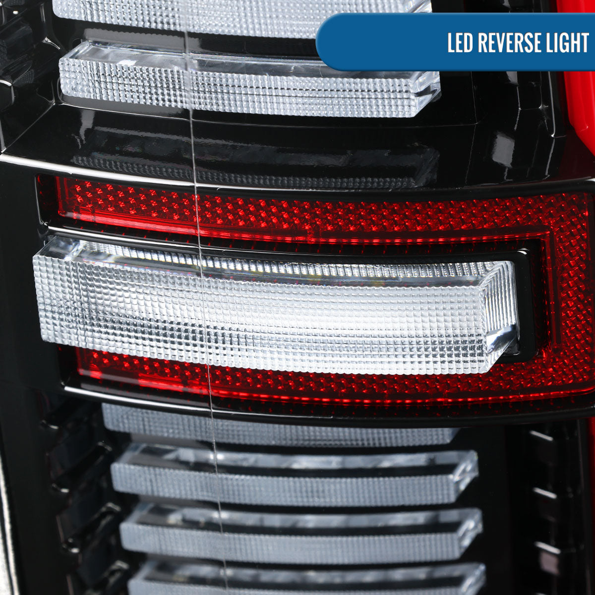 Ronnin - Fits 2019-2024 Ram 1500 Upgraded Full LED Tail Lights Integrated LED Brake and Sequential Turn Signal + Animated Startup Effect Assembly Pair | Glossy Black