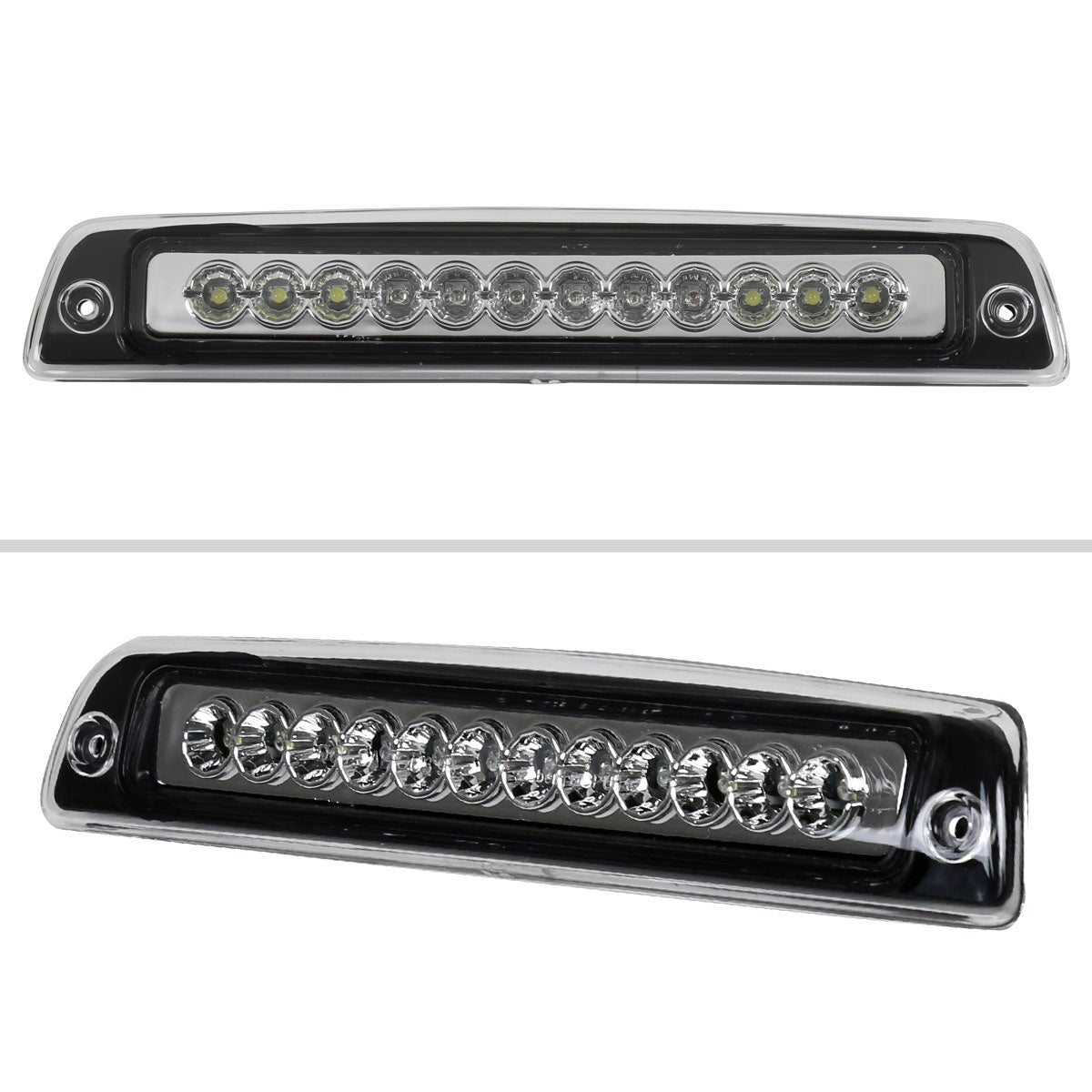 Ronnin - Fits 1994-2001 Dodge Ram 1500 1994-2002 Ram 2500 3500 LED High Mount Stop Light Third 3rd Brake Lamp Piece | Chrome