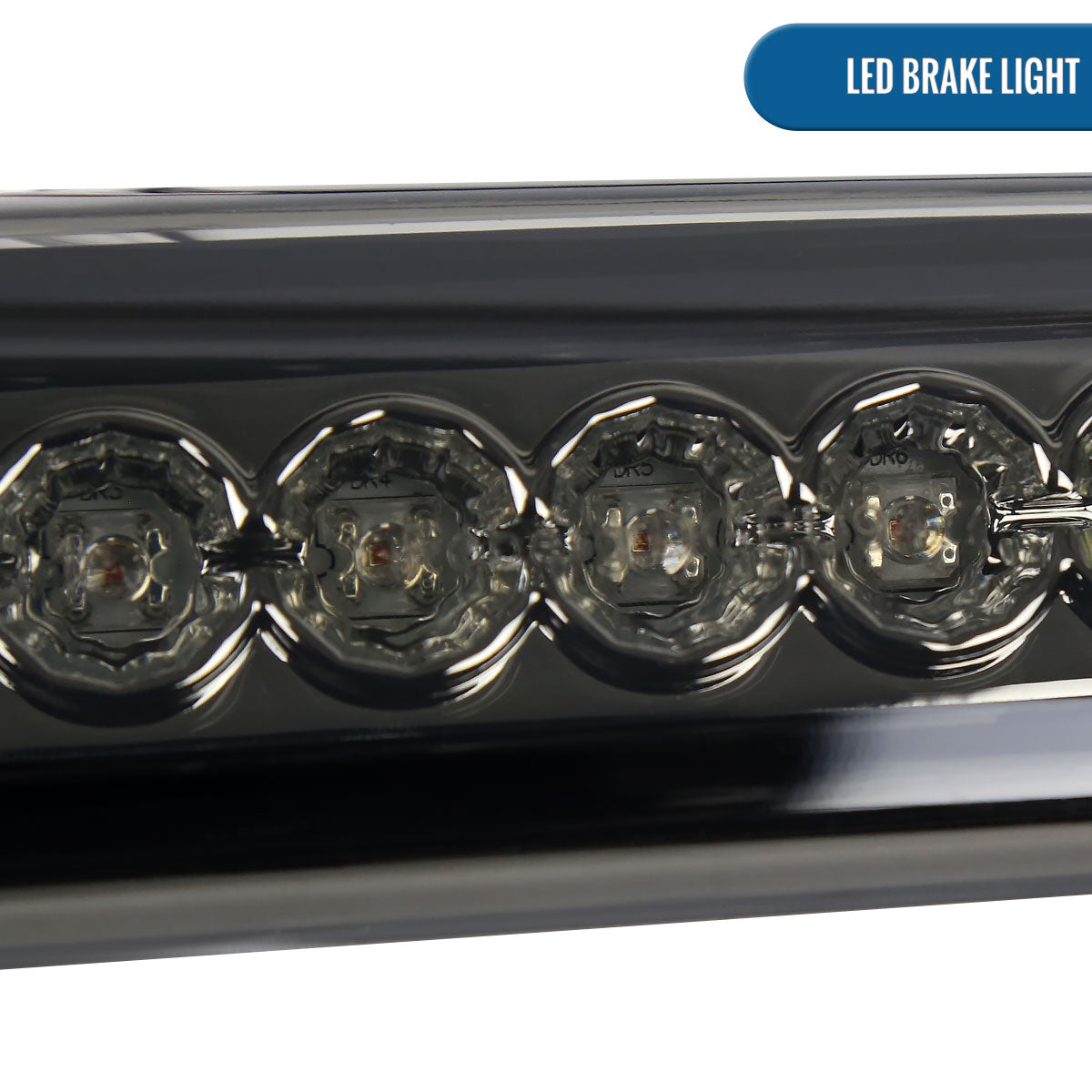 Ronnin - Fits 1994-2001 Dodge Ram 1500 1994-2002 Ram 2500 3500 LED High Mount Stop Light Third 3rd Brake Lamp Piece | Smoke