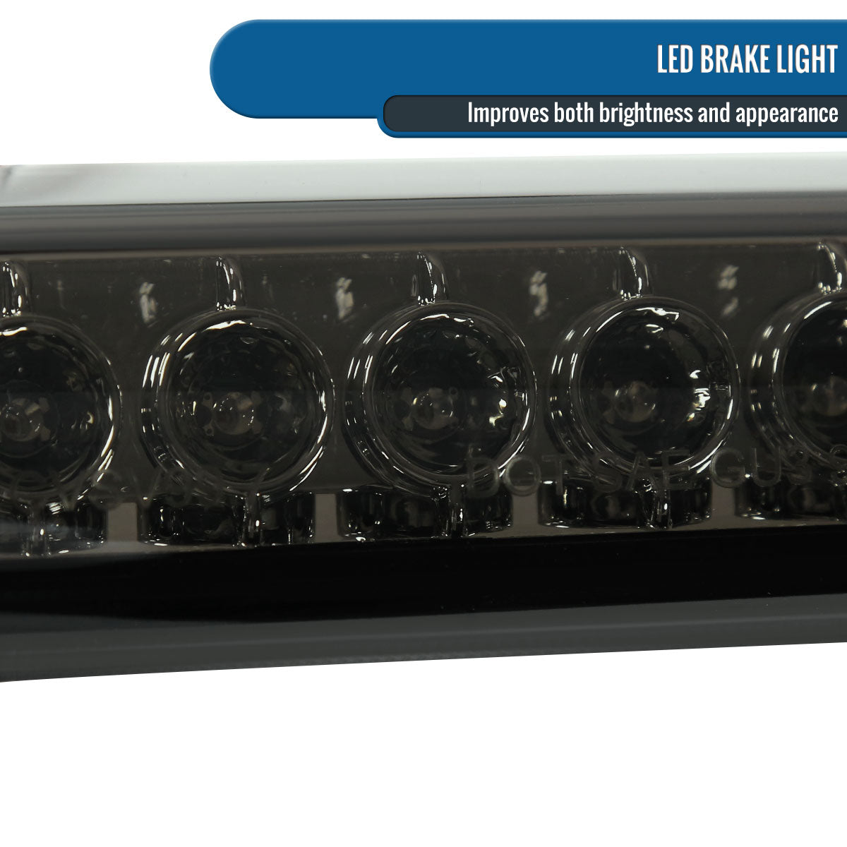 Ronnin - Fits 1999-2006 Chevy Silverado GMC Sierra 1500 2500HD 3500 LED Center High Mount Stop Lamp 3rd Third Brake Light Assembly Piece | Smoke