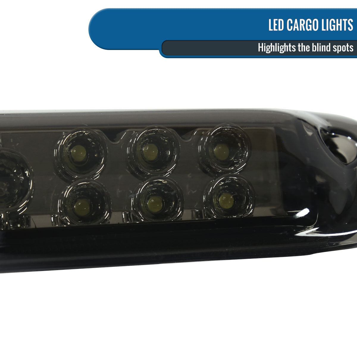 Ronnin - Fits 1999-2006 Chevy Silverado GMC Sierra 1500 2500HD 3500 LED Center High Mount Stop Lamp 3rd Third Brake Light Assembly Piece | Smoke