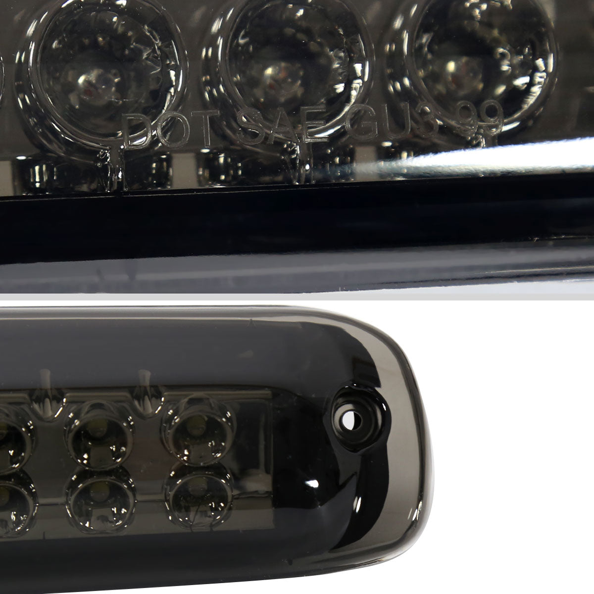 Ronnin - Fits 1999-2006 Chevy Silverado GMC Sierra 1500 2500HD 3500 LED Center High Mount Stop Lamp 3rd Third Brake Light Assembly Piece | Smoke