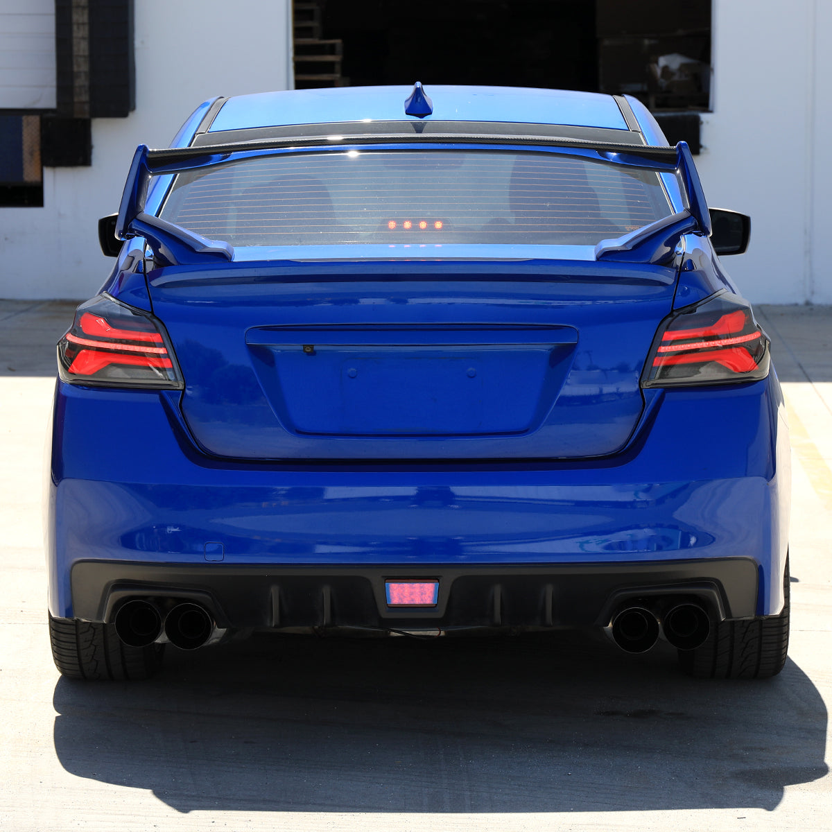 Ronnin - Fits 2015-2021 Subaru WRX | WRX STI US Spec Full LED Tail Lights Animated Startup Effect + Sequential Signal Lamps Assembly Pair | Black