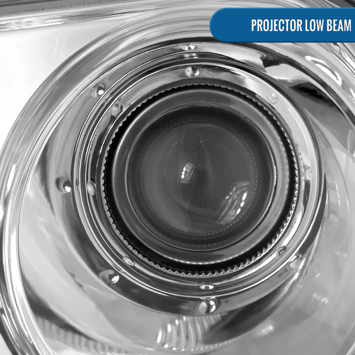 Ronnin - Fits 2005-2010 Chrysler 300 Factory Replacement Halogen Projector Headlights Assembly Pair | Chrome