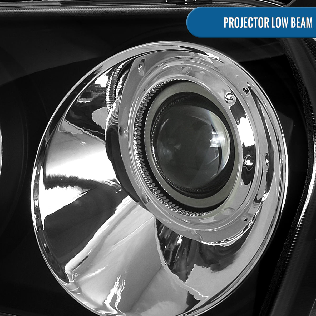 Ronnin - Fits 2005-2010 Chrysler 300 Factory Replacement Halogen Projector Headlights Assembly Pair | Black