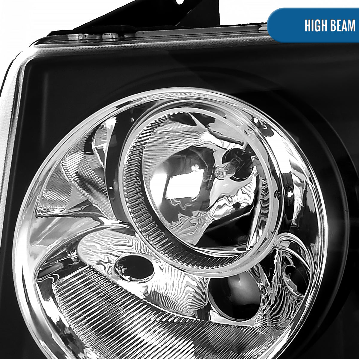 Ronnin - Fits 2005-2010 Chrysler 300 Factory Replacement Halogen Projector Headlights Assembly Pair | Black