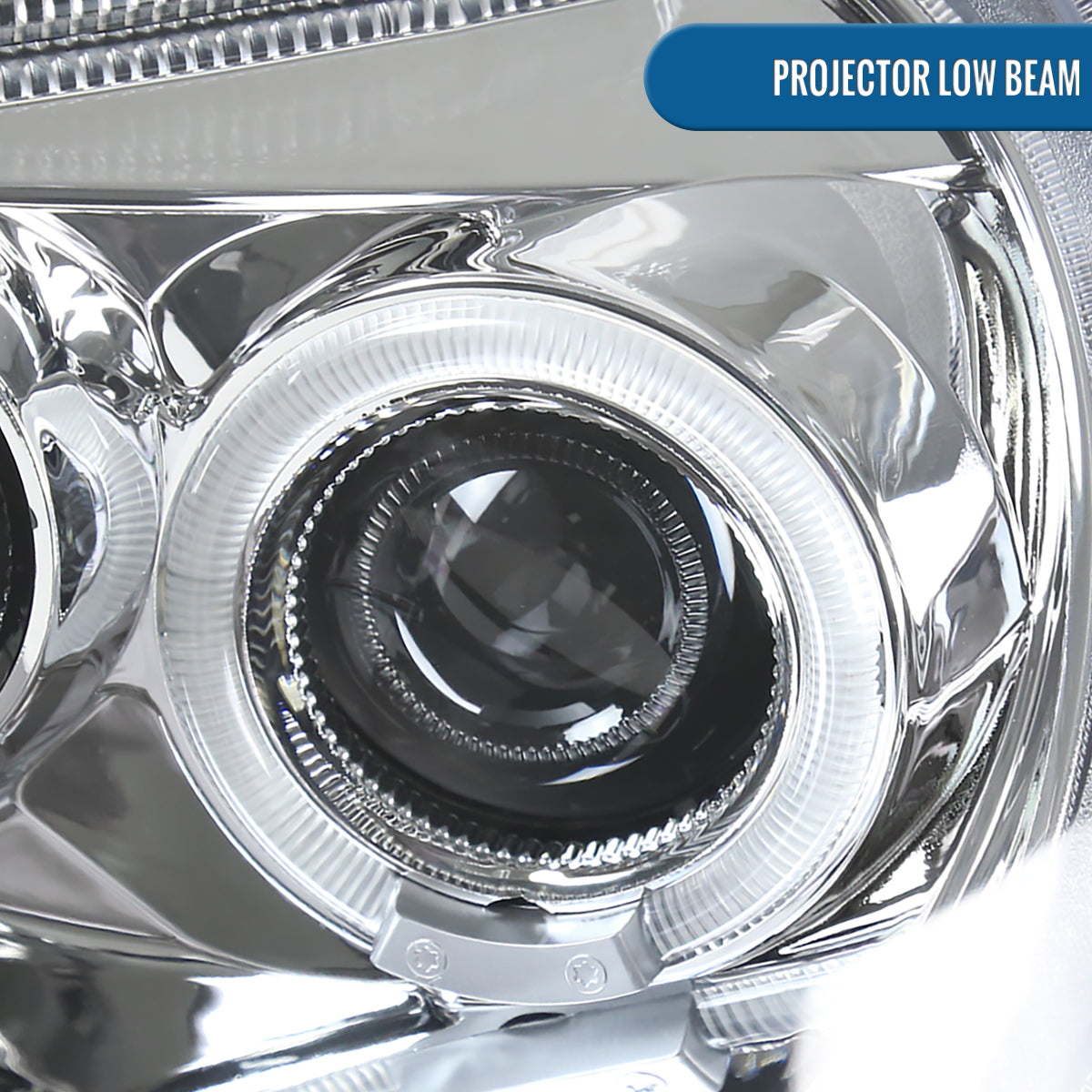 Ronnin - Fits 1998-2005 Volkswagen Beetle Upgrade Replacement Halogen Projector Headlights Assembly Pair | Chrome