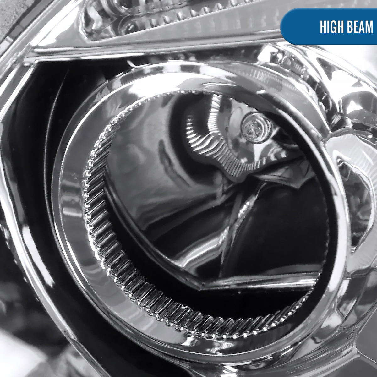 Ronnin - Fits 1998-2005 Volkswagen Beetle Upgrade Replacement Halogen Projector Headlights Assembly Pair | Chrome