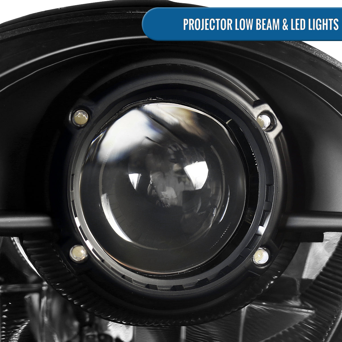 Ronnin - Fits 1997-2004 Porsche Boxster 1997-2001 Porsche 911 Upgrade Assembly LED Running Lights Projector Headlights Pair | Black