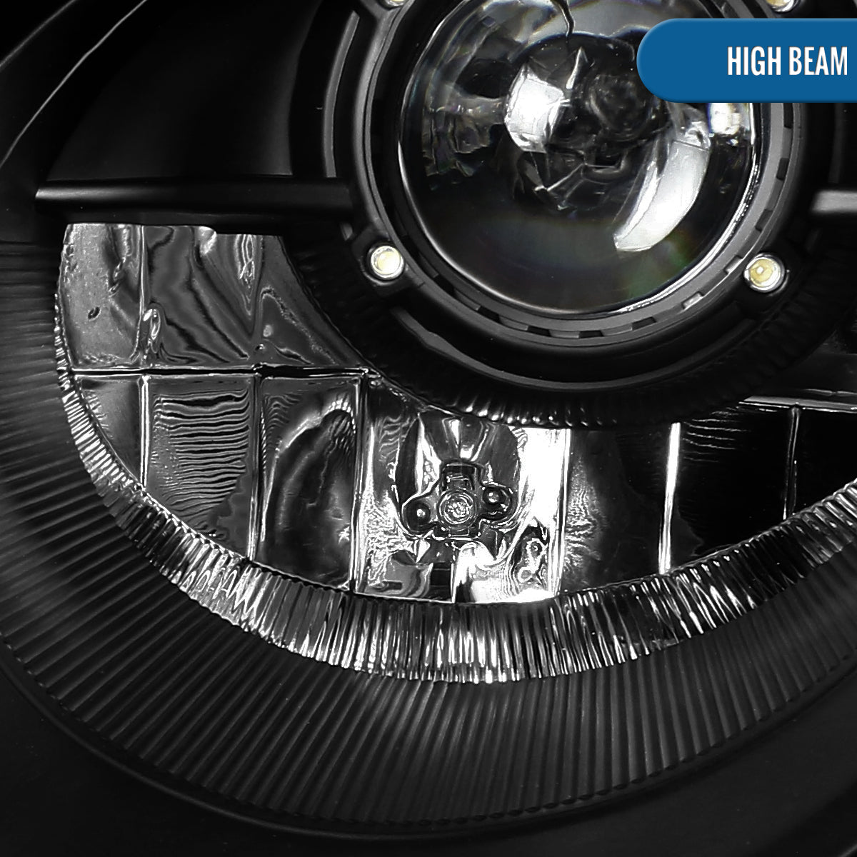 Ronnin - Fits 1997-2004 Porsche Boxster 1997-2001 Porsche 911 Upgrade Assembly LED Running Lights Projector Headlights Pair | Black