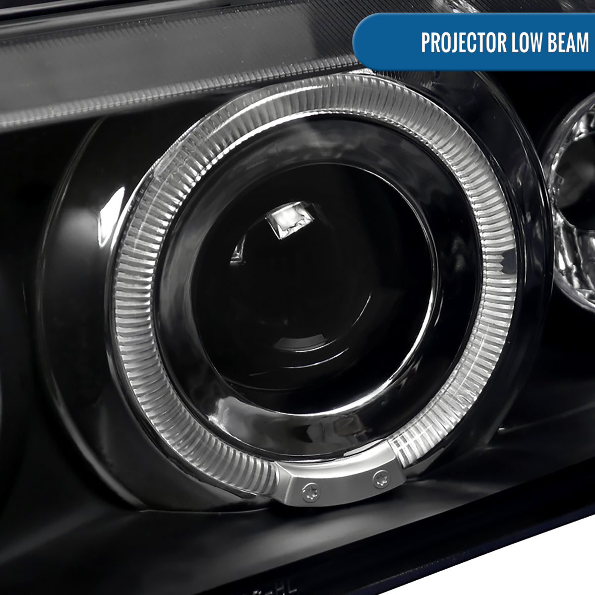 Ronnin - Fits 1992-1998 BMW E36 3-Series 318i 325i 328i LED Dual Rims Headlights Assembly Pair | Black