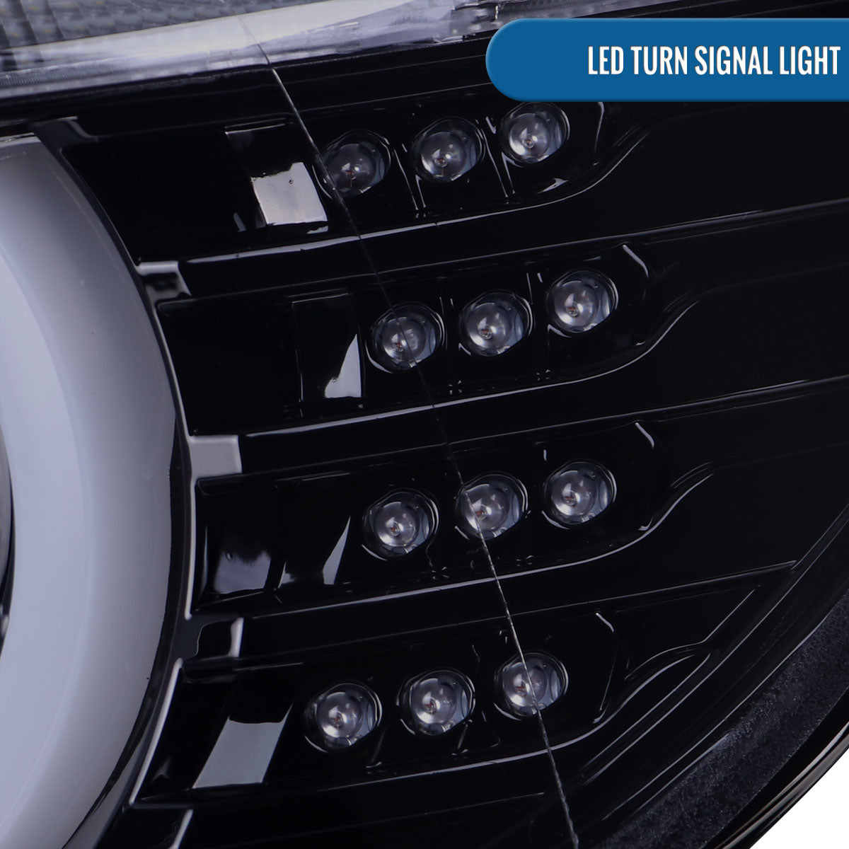 Ronnin -  Fits 2012-2015 BMW F30 3-Series Sedan 328i 335i 320i Xenon Non-AFS Upgraded U-Shaped LED Tube Projector Headlights Assembly Pair | Black Smoke