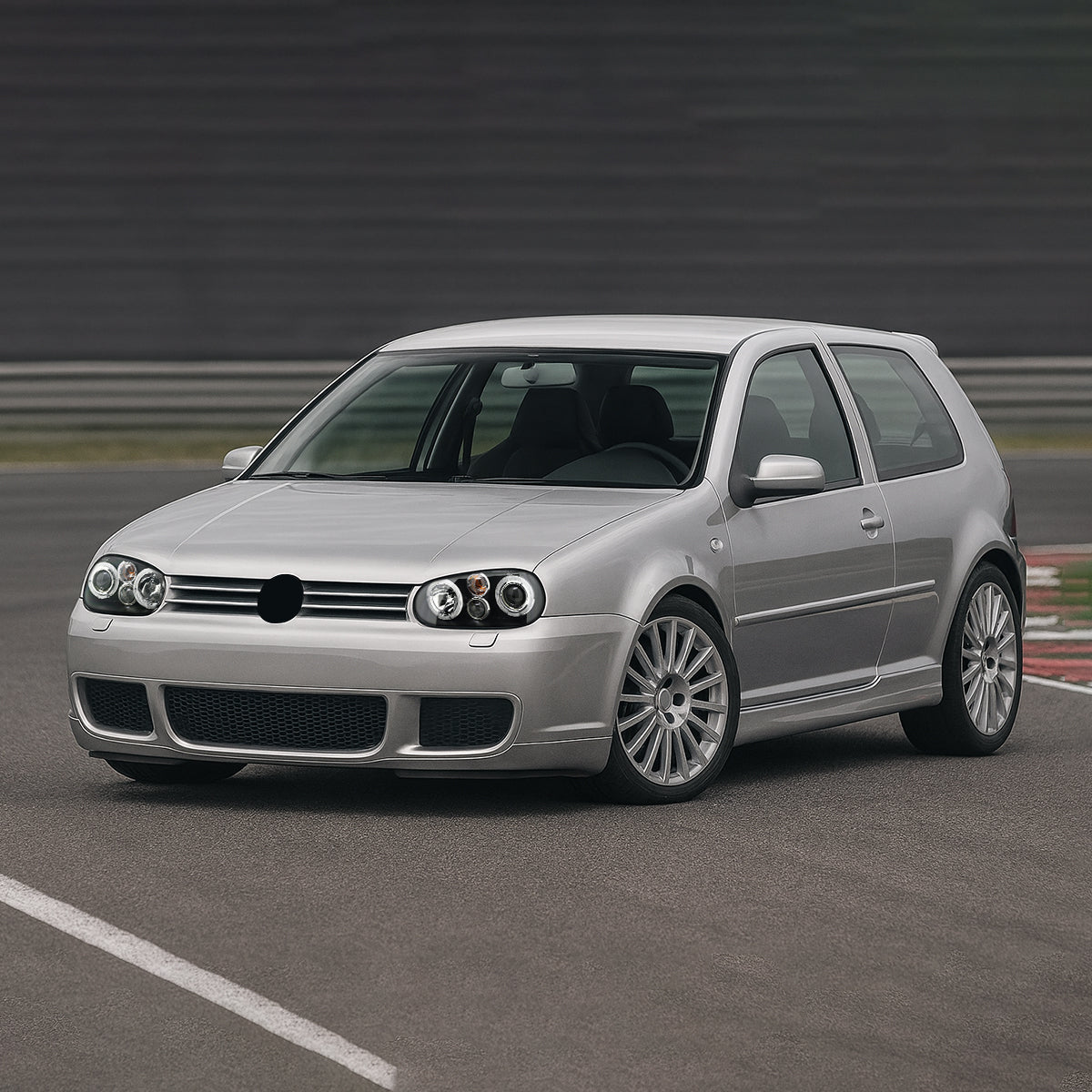 Ronnin - Fits 1999-2006 Volkswagen Golf MK4 GTI Cabrio R32 Upgrade Replacement LED Dual Rims Projector Headlights Assembly Pair | Black