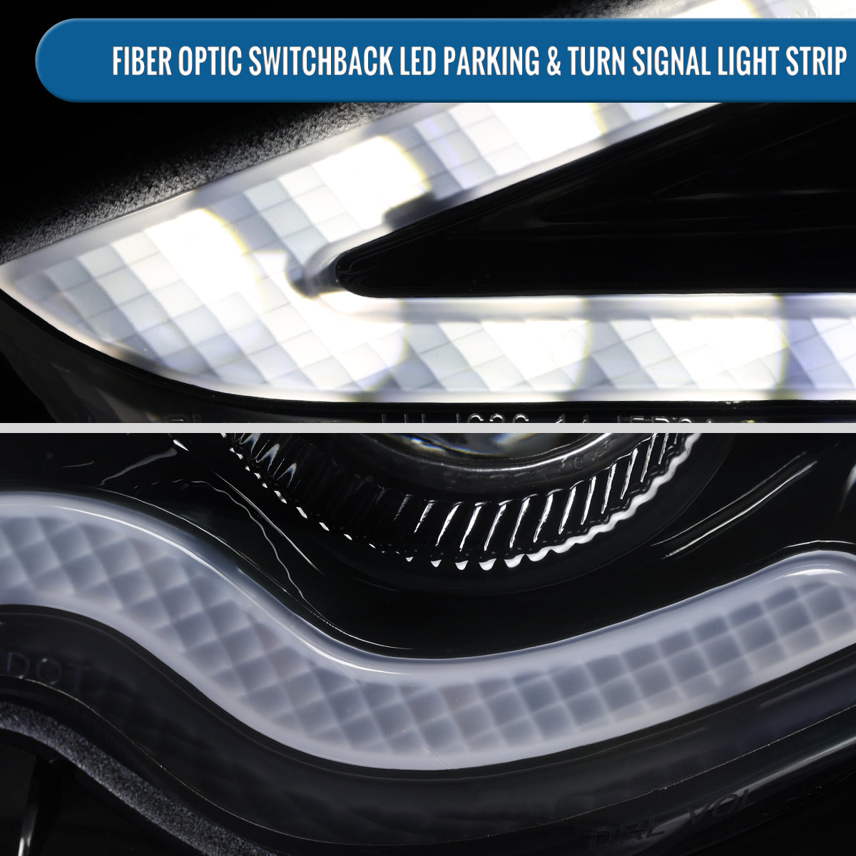 Ronnin - Fits 2014-2016 Lexus IS250 IS350 Upgraded Replacement Full LED Dual Projector Headlights Switchback Turn Signals Assembly Pair | Gloss Black