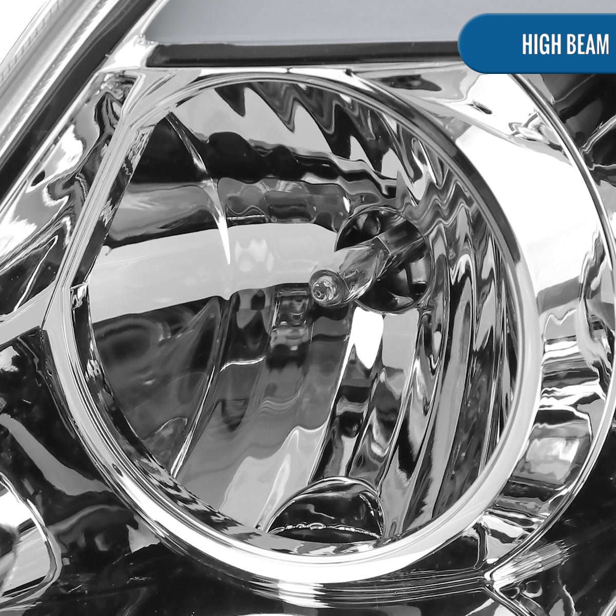 Ronnin - Fits 1997-2003 Ford F150 Expedition 2004 F150 Heritage All-in-One Upgraded Replacement LED Tube Running Lights Projector Headlights Assembly Pair | Chrome