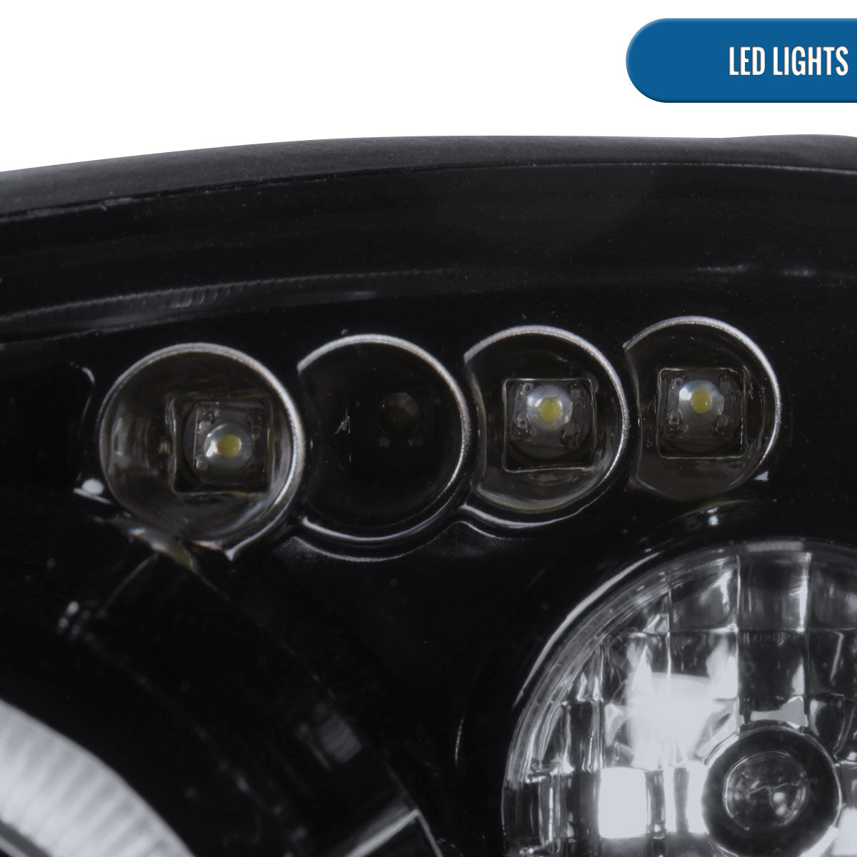 Ronnin - Fits 2000-2004 Ford Focus Upgrade Replacement LED Dual Rims Projector Headlights Assembly Pair | Black Smoke