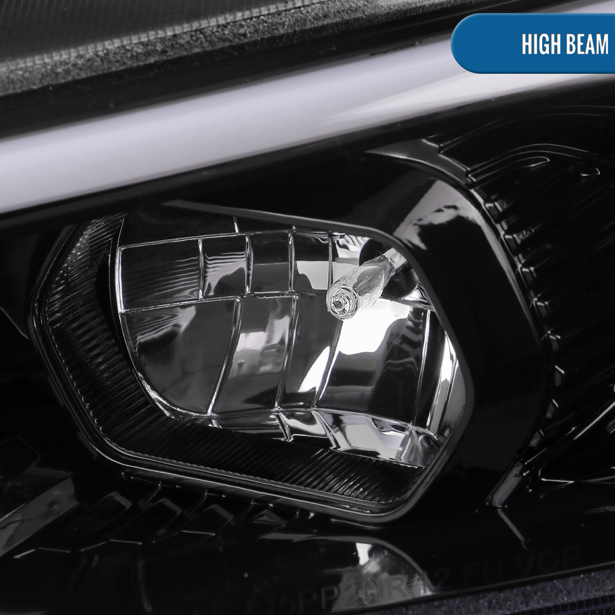 Ronnin - Fits 2013-2016 Ford Fusion LED Switchback Sequential Turn Signals Projector Halogen Headlights Upgrade Assembly Pair | Gloss Black