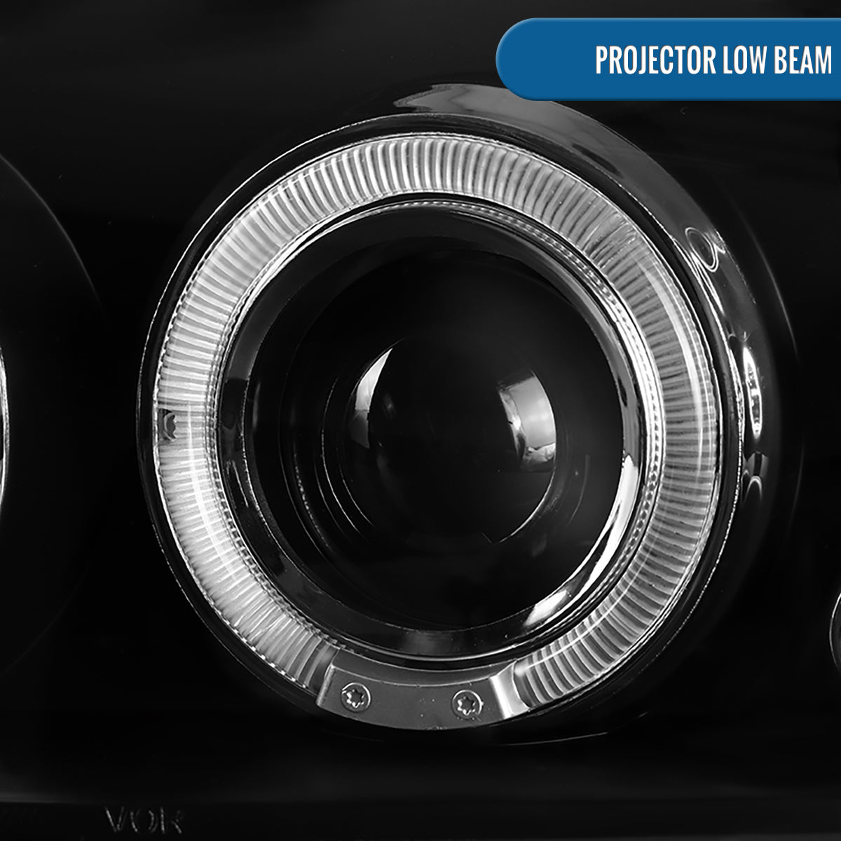 Ronnin - Fits 2000-2005 Chevy Impala Upgrade LED Dual Rims Running Lights Projector Headlights Assembly Pair | Black