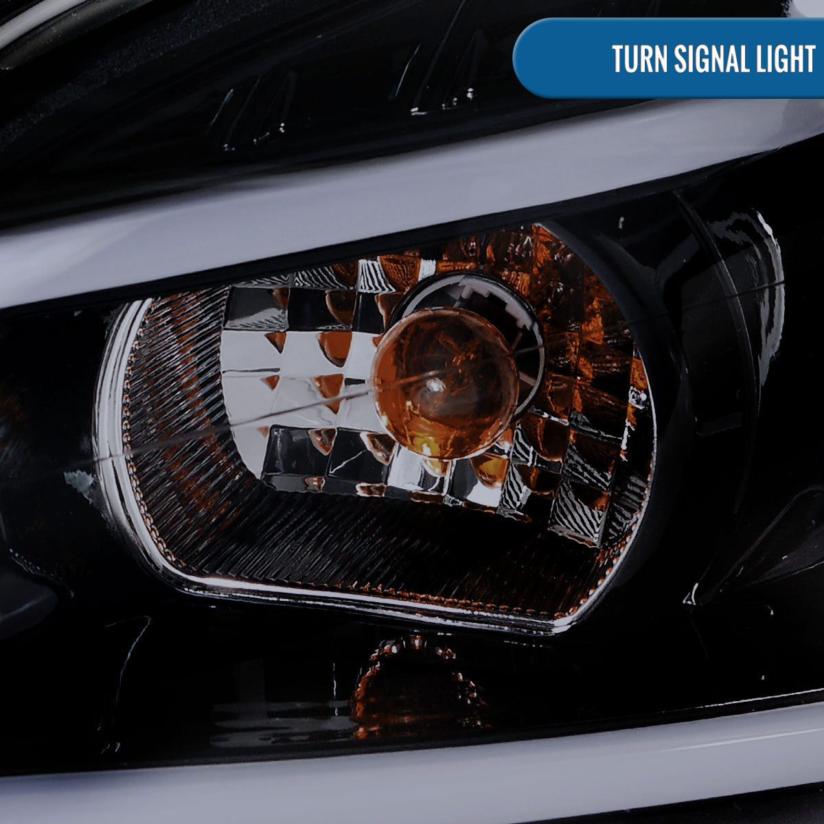 Ronnin - Fits 2006-2016 Chevy Impala 2006-2007 Chevy Monte Carlo Upgrade LED Running Light Tube Projector Headlights Assembly Pair | Black Smoke