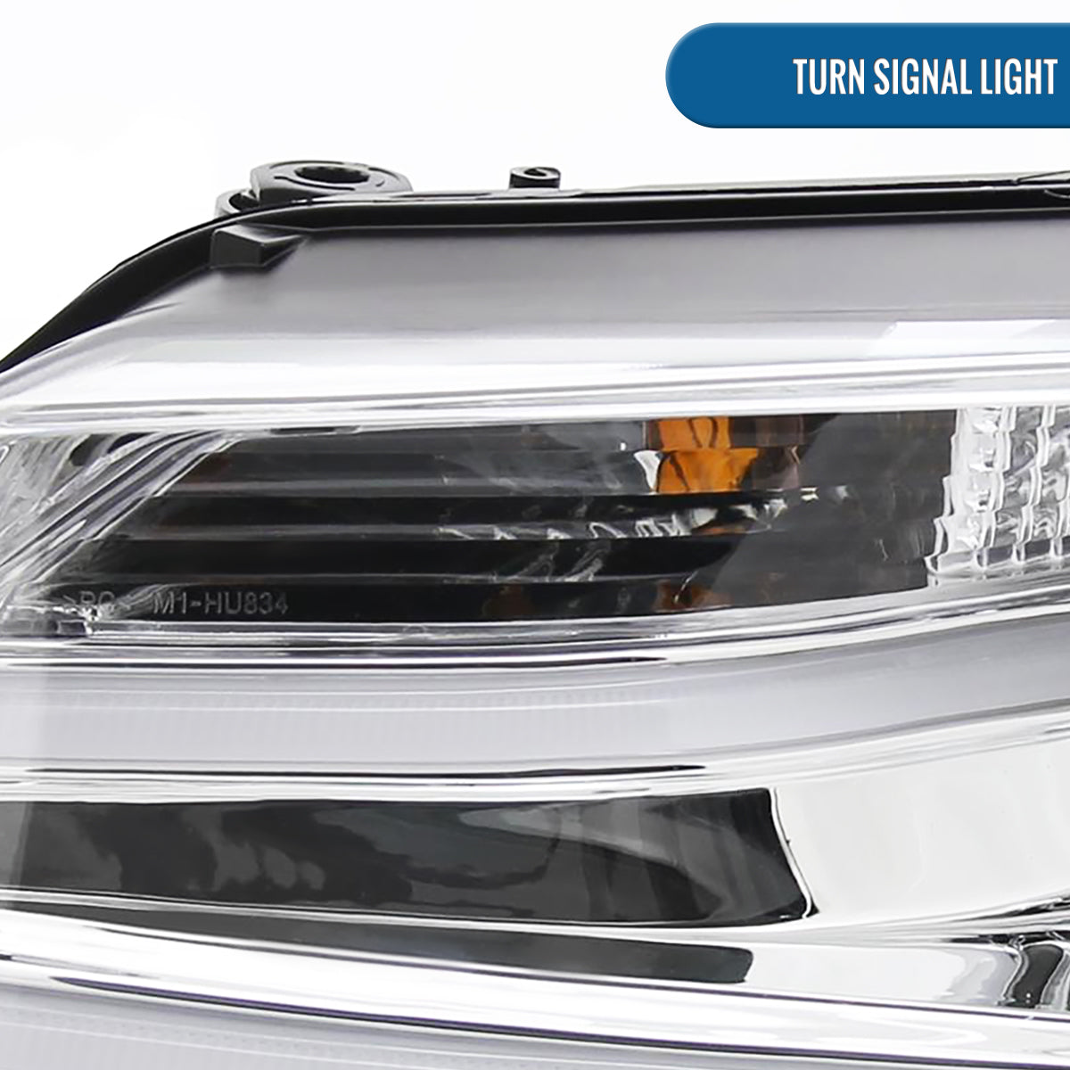 Ronnin - Fits 2011-2018 Volkswagen Jetta Upgrade Projector Headlights Assembly LED Tube Running Lights Pair | Chrome