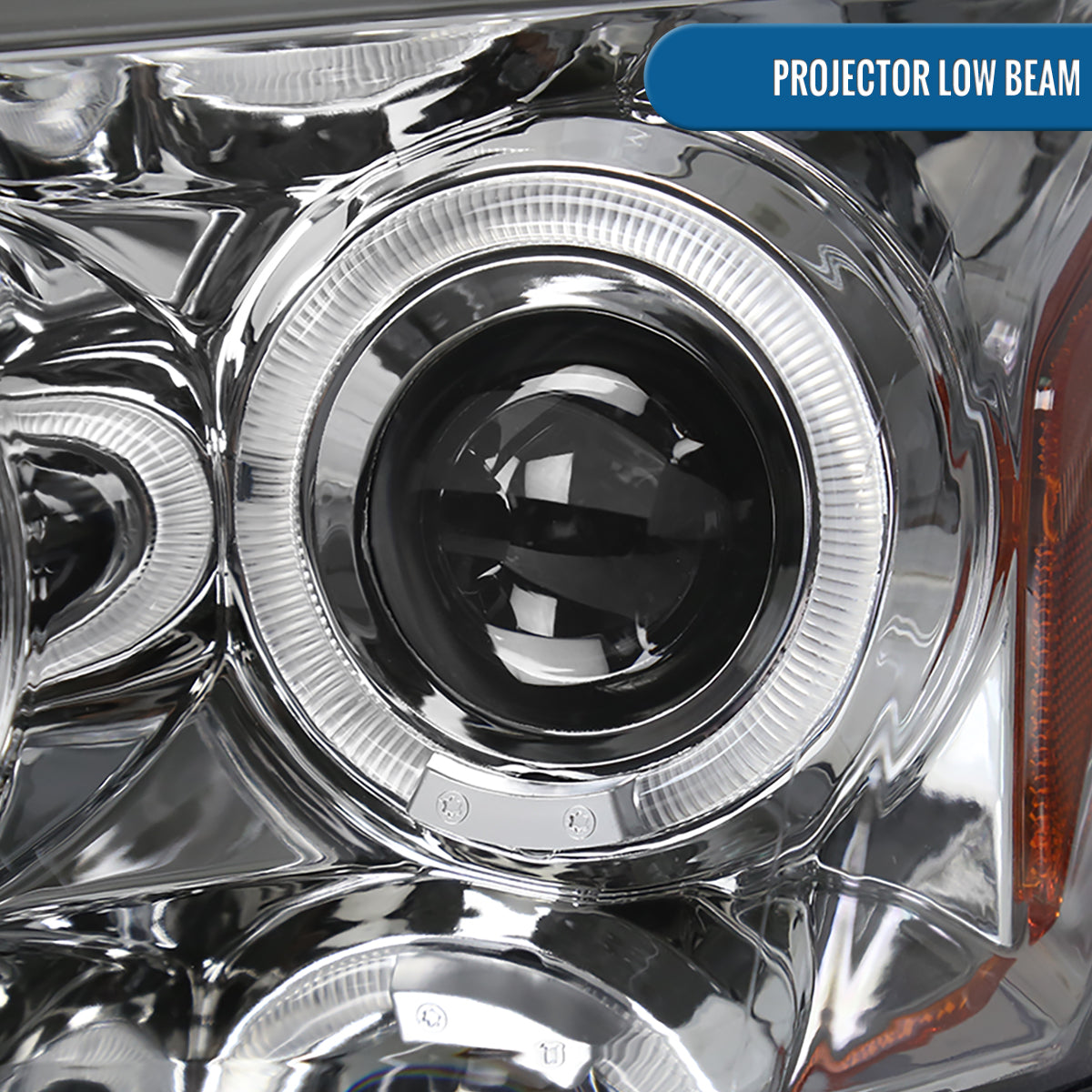 Ronnin - Fits 2005-2007 Dodge Magnum Upgrade Replacement LED Dual Rims Projector Headlights Assembly Pair | Chrome