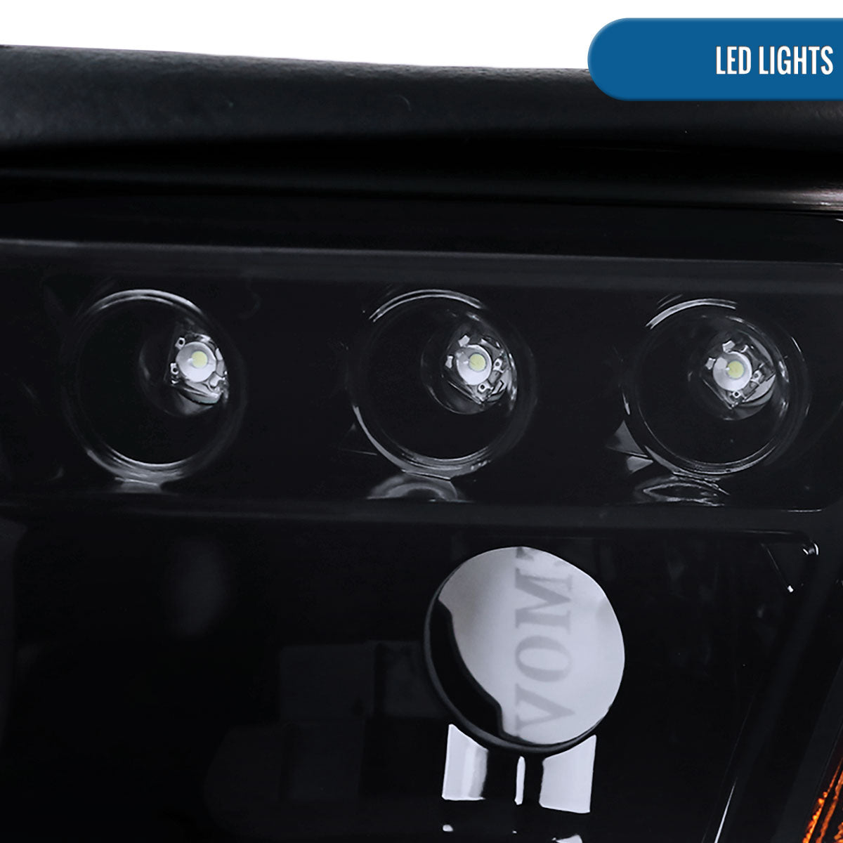 Ronnin - Fits 1994 -1998 Ford Mustang LED Angel Eyes Dual Halo Rims Projector Headlights Replacement Assembly Pair | Black Smoke