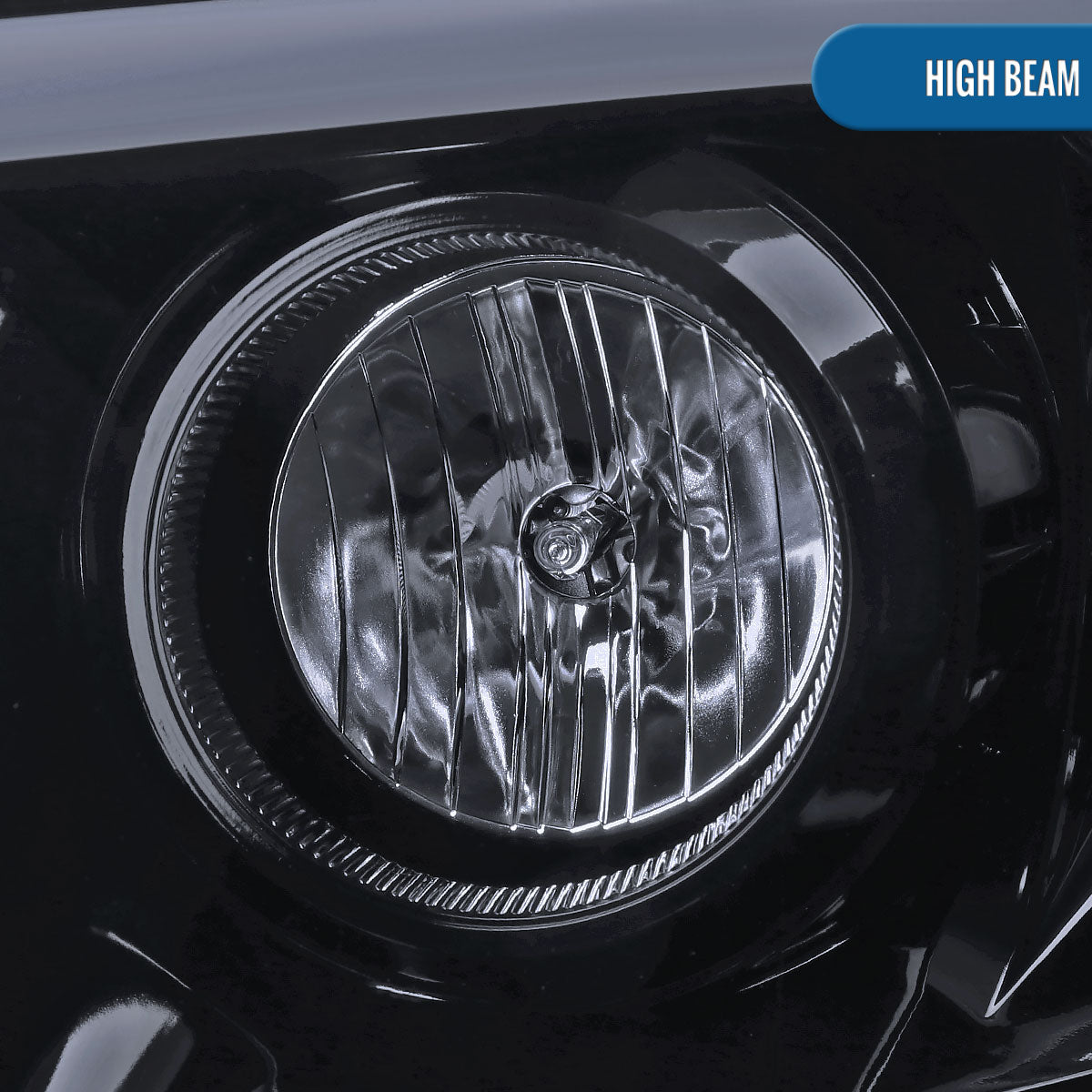 Ronnin - Fits 2006-2009 Dodge Ram 1500 2500 3500 Upgraded Switchback LED Turn Signals Projector Headlights Assembly Pair | Black Smoke