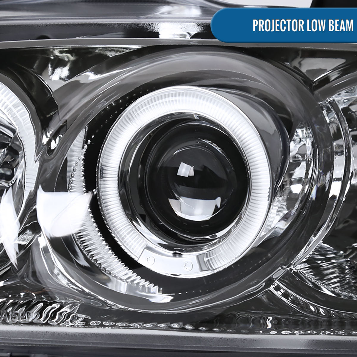 Ronnin - Fits 2004-2006 Nissan Sentra Upgraded LED Dual Rims Projector Headlights Assembly Pair | Chrome