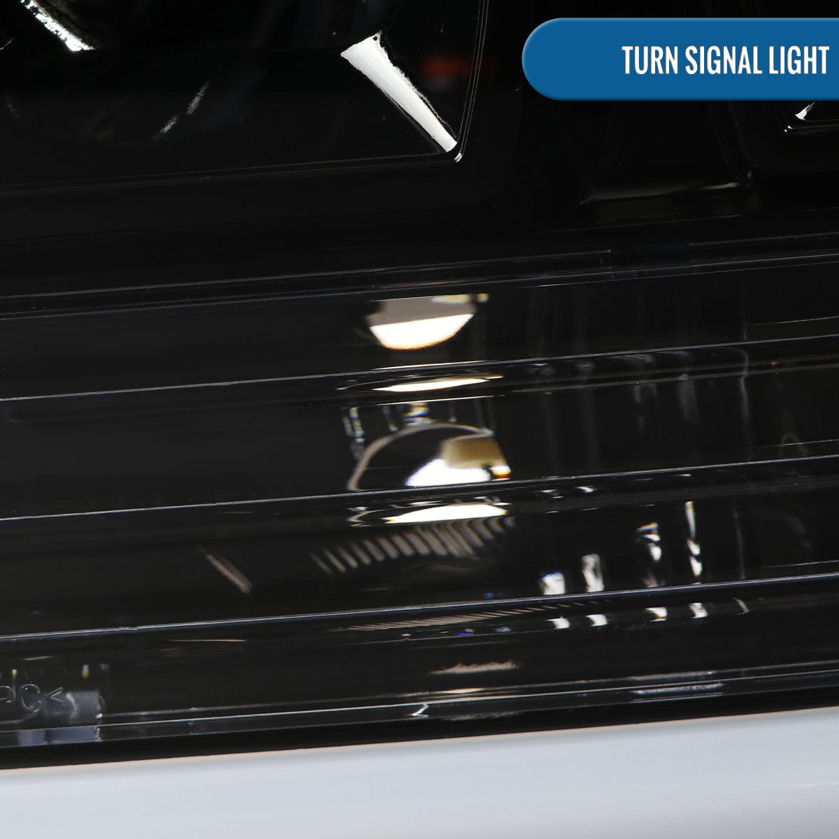 Ronnin - Fits 2007-2014 GMC Sierra 1500 Hybrid Denali 1500HD 2500HD 3500HD Upgraded LED Tube Projector Headlights Assembly Pair | Gloss Black