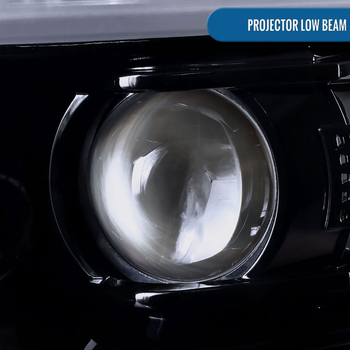 Ronnin - Fits 2015-2020 Chevy Tahoe Suburban 3500HD Upgraded Assembly LED Tube Projector Halogen Headlights Replacement Pair | Black Smoke