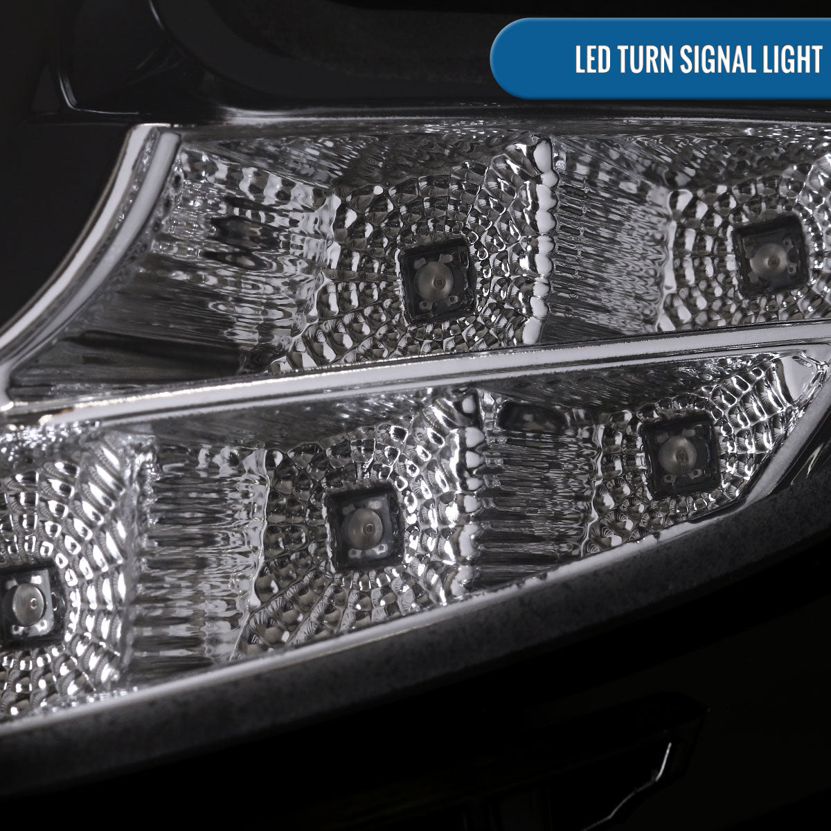 Ronnin - Fits 2015-2020 Chevy Tahoe Suburban 3500HD Upgraded Assembly LED Tube Projector Halogen Headlights Replacement Pair | Black Smoke