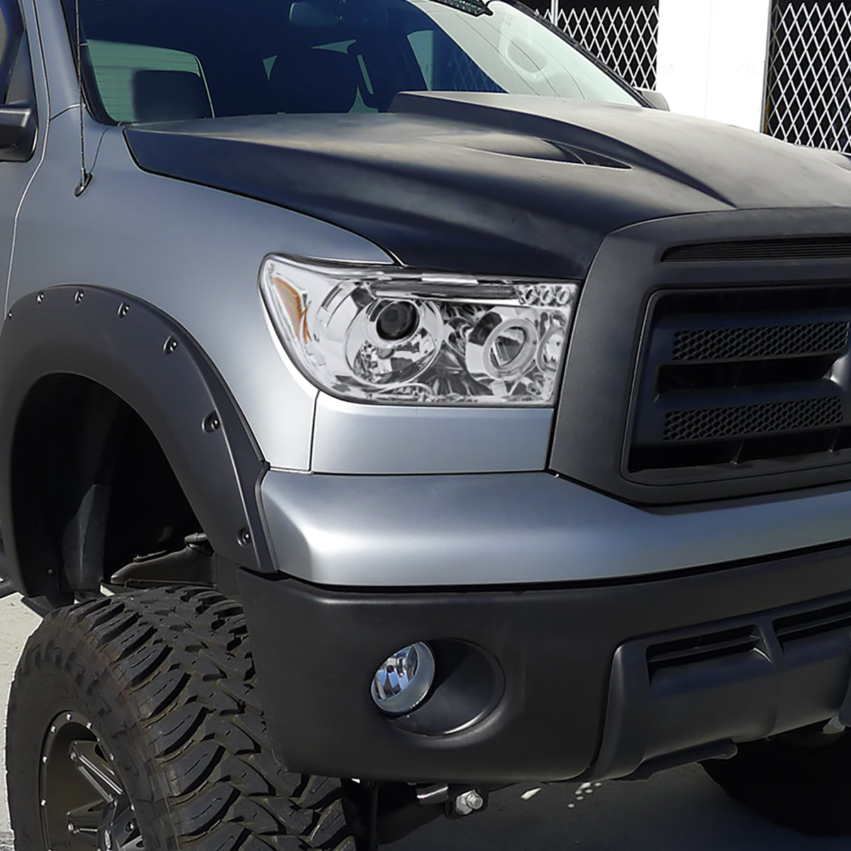 Ronnin - Fits 2007-2017 Toyota Tundra Sequoia Upgrade Replacement LED Rim Projector Headlights Assembly Pair | Chrome