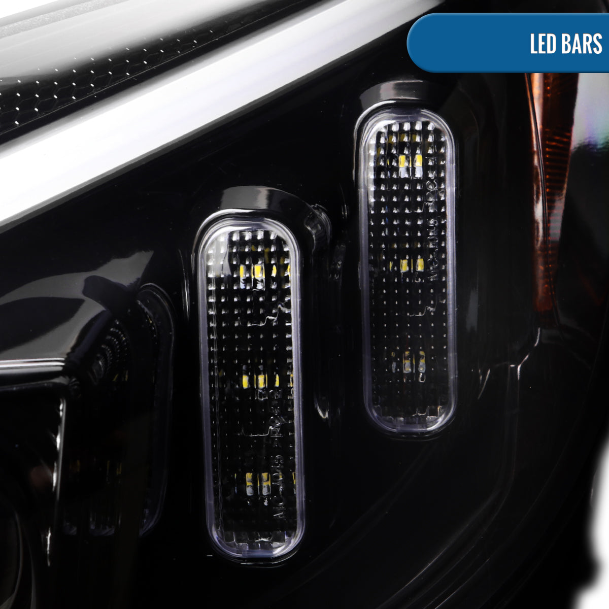 Ronnin - Fits 2015-2018 Mercedes-Benz C-Class W205 Upgrade Assembly LED Switchback Sequential Turn Signals Projector Halogen Headlights Replacement Pair | Gloss Black