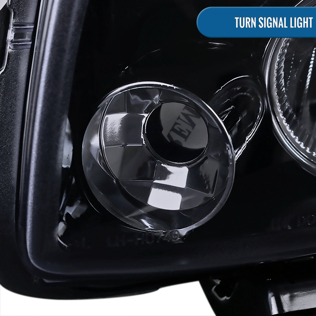 Ronnin - Fits 2008-2010 Scion xB Upgrade LED Halo Rims Running Lights Projector Headlights Assembly Pair | Black Smoke
