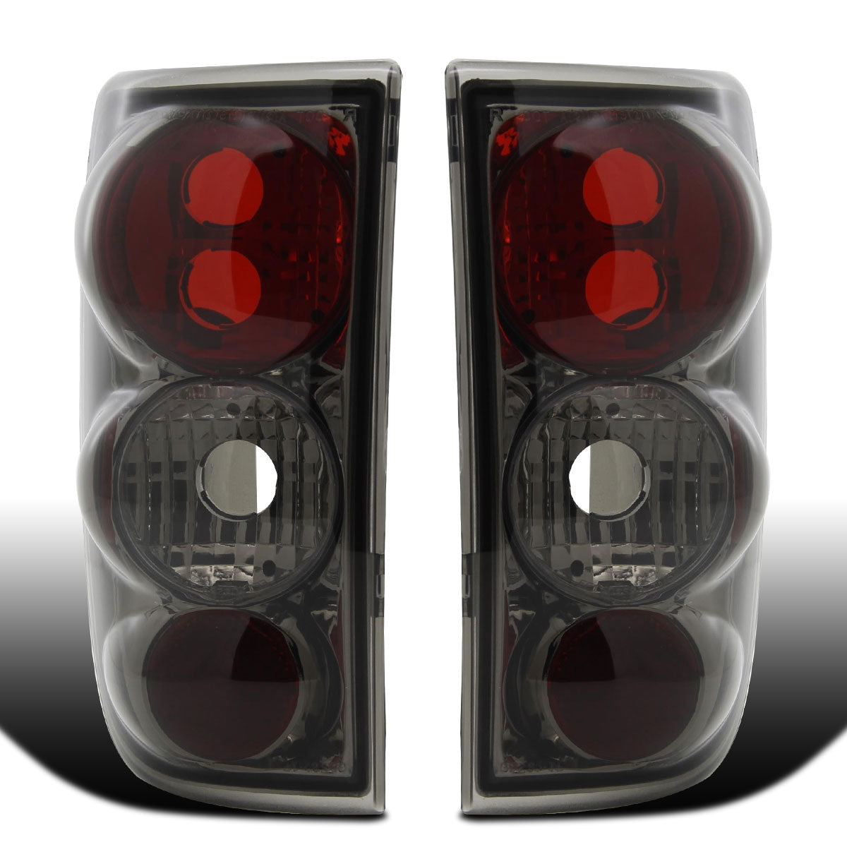 Ronnin - Fits 1995-2004 Chevy Blazer GMC Jimmy Envoy Oldsmobile Bravada Tail Lights Replacement Assembly Pair | Smoke