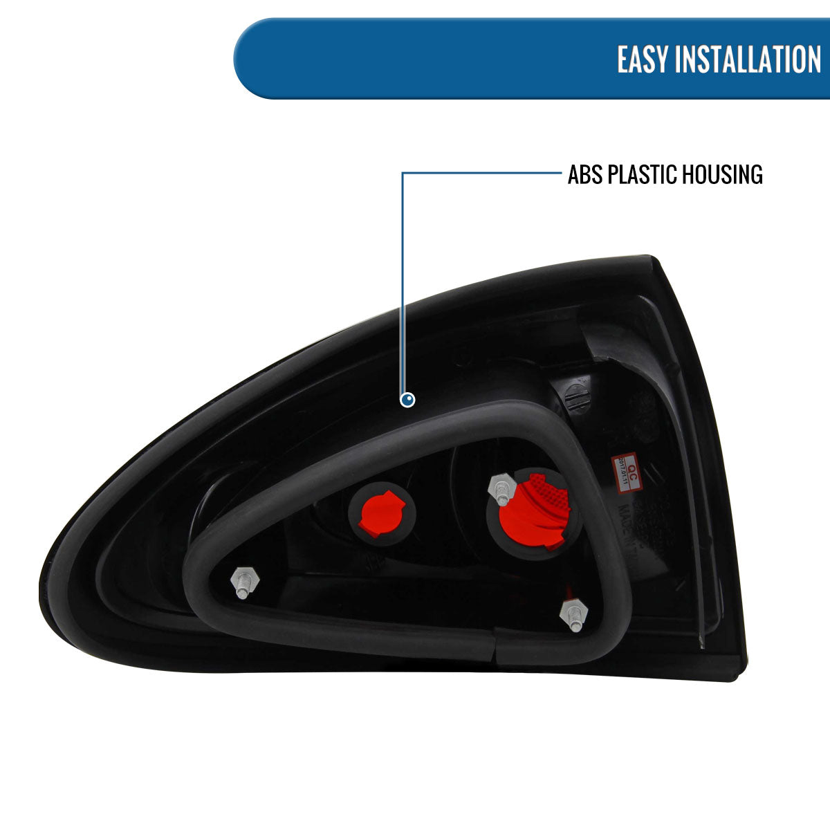 Ronnin - Fits 2003-2005 Chevy Cavalier Tail Lights Factory Replacement Pair | Black