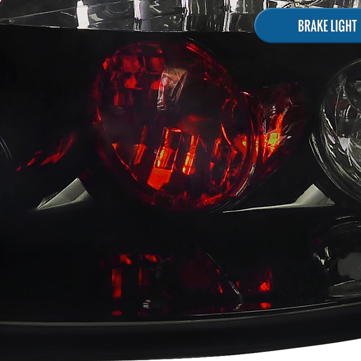 Ronnin - Fits 2006-2011 Honda Civic Coupe 2 Door Factory Replacement Tail Lights Assembly Pair | Black Smoke